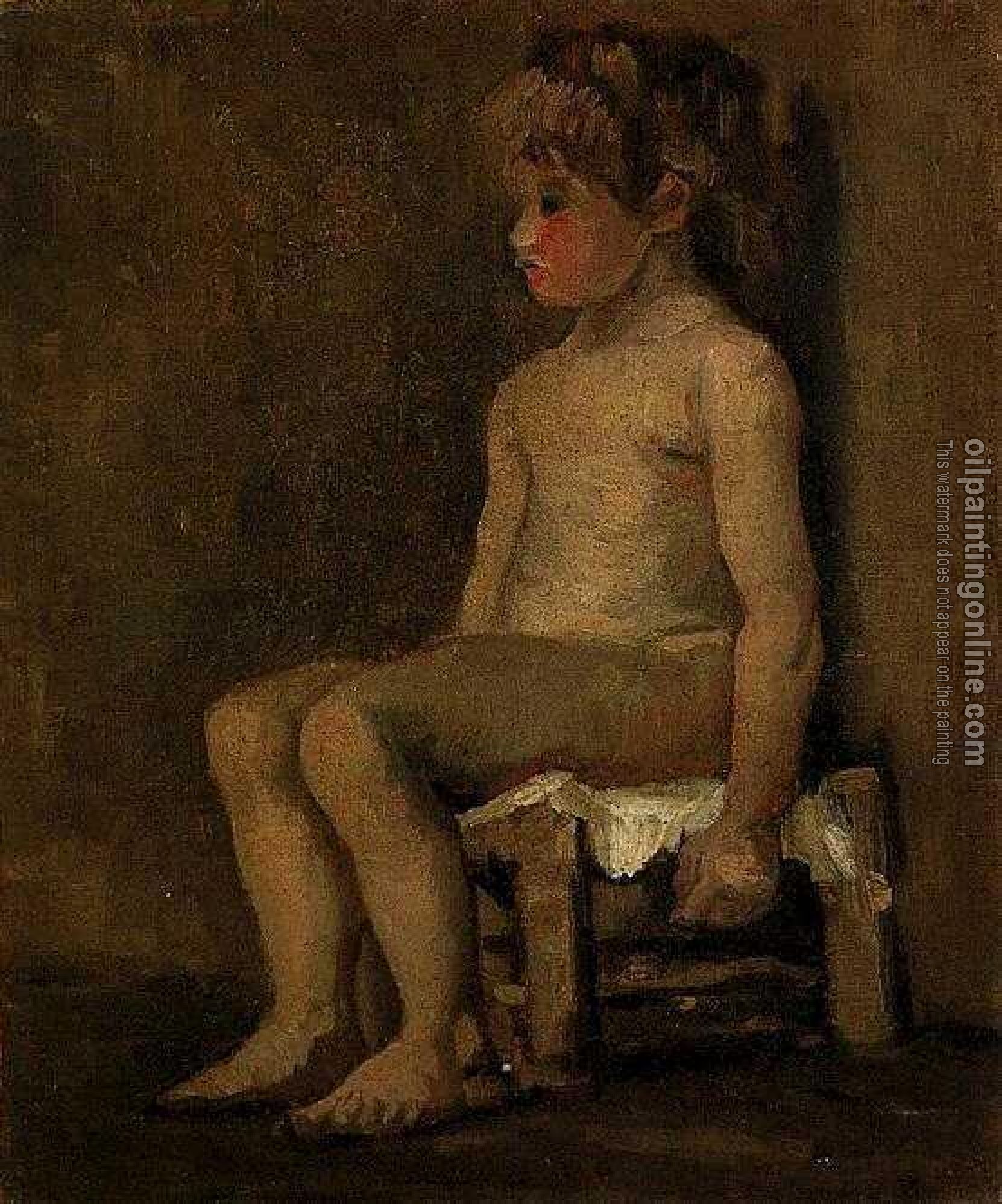 Gogh, Vincent van - Nude Study of a Little Girl, Seated